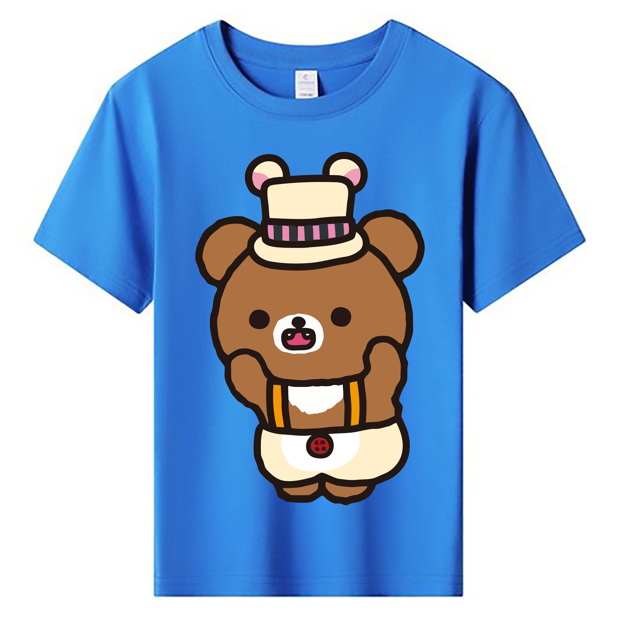 （画像用） リラックマ リラックマ キイロイトリ Rilakkuma Korilakkuma Kiiroitori 綿100％キッズTシャツ（フロントプリント）